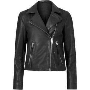 Allsaints Dalby Leather Jacket Black Size 8 like new!!!